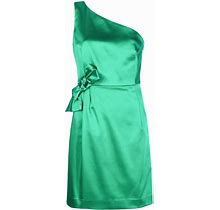 P.A.R.O.S.H. - One-Shoulder Satin Dress - Women - Elastane/Polyamide/Acetate/Polyester/Elastane - M - Green