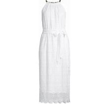 Lilly Pulitzer Women's White Bingham Crochet Midi Dress XXS