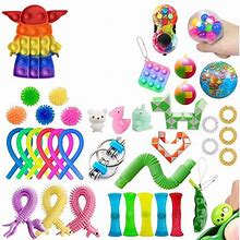 Biekopu 40Pcs Fidget Toys Pack, Cheap Sensory Fidget Toys, Fidget Toy Set Fidget Pack With Simples-Dimples, Fidget Box For Kids Adults With Autism