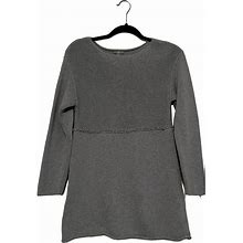 J. Jill Dresses | J. Jill Petite Gray Knit Sweater Dress 100% Cotton Womens Petite Small | Color: Gray | Size: Sp
