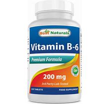 Best Naturals Vitamin B6 200Mg For Adults, 120 Tablets (120 Count (Pack Of 1))