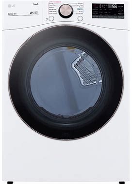 LG - 7.4 Cu. Ft. Stackable Smart Electric Dryer With Steam And Built-In Intelligence - White