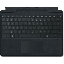 Microsoft Black 8Xf-00001 Surface Pro Signature Keyboard With Fingerprint Reader Size 8