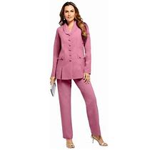 Plus Size Women's Ten-Button Pantsuit By Roaman's In Vintage Lavender (Size 18 W)