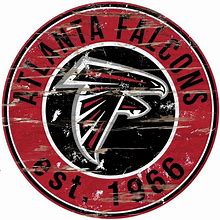 Atlanta Falcons 23.5" Distressed Round Sign