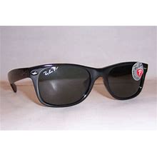 Ray Ban Sunglasses Wayfarer 2132 901/58 Black/Green Polarized 52mm Authentic
