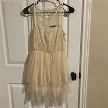 Macy's Dresses | Cute Lace Dress | Color: Cream | Size: M