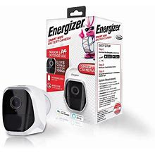 Energizer Smart Wifi 1080P HD Indoor/Outdoor Battery Video Camera, White