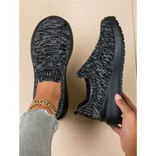 Women's Sport Shoes, Breathable And Comfortable, Low Cut, Round Toe, Slip On, Casual Sneakers For Any Seasons,EUR39