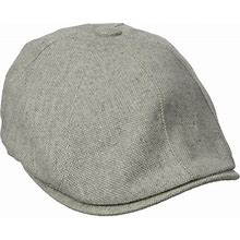 Henschel Men's Wool Tweed Ivy Hat With Satin Lining, Gray, Medium