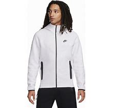 Nike Men's Sportswear Tech Fleece Windrunner Full-Zip Jacket, White, Size: XS, Fleece/Polyester/Cotton