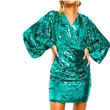 Asos Dresses | Sequin Mini Dress | Color: Blue/Green | Size: 8
