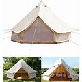 Intsupermai Large Canvas Camping Bell Tent Oxford Family Hiking Tent Waterproof Hunting Tent 16ft