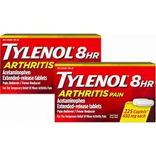 Tylenol 8 HR Arthritis Pain Reliever 650Mg Each, 225 Caplets - Pack Of 2