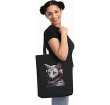 Cat Lover Totebag, Woven Tote Bag