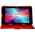 Linsay 7" Quad Core Android 6.0 Tablet Bundle With Red Leather Case Dual Cameras
