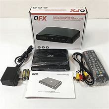 Qfx Cv-103 Black Remote Control 1080P Digital Tv Converter Box With