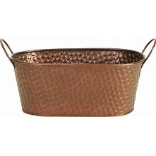 Wald Imports Copper Hammered Metal 13.5" Beverage Bucket/Pail/Tub