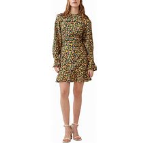 French Connection Women's Aleezia Flavia Floral Print A-Line Dress - Forest Green - Size 2
