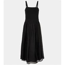 Vince Ribbed-Knit Midi Dress - Black - Casual Dresses Size M