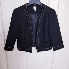 Lc Lauren Conrad Jackets & Coats | Lauren Conrad Blazer Jacket With Chain Trim | Color: Black | Size: 4