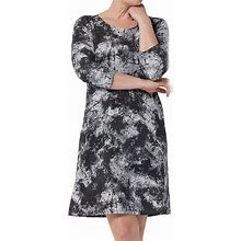 Attitudes By Renee Dresses | Attitudes By Renee Petite Jersey Knit Dress 12296 | Color: Black/Gray | Size: 3X