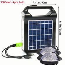 1Pc Portable 6V Rechargeable Solar Panel Power Storage Generator System USB Charger With Lamp Lighting Home Solar Energy System Kit, 8,Reliable,Temu