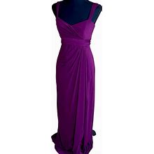 Amsale Dresses | Amsale Long Dark Rich Purple Gown Size 4 | Color: Purple | Size: 4