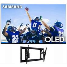 Samsung Qn55s90cafxza 55" 4K Oled Smart TV With AI Upscaling With A Sanus Vlt7-B2 42"-90" Large Advanced Tilt 4D TV Wall Mount (2023)
