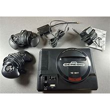 Sega Genisis 16 Bit Video Game Console Model 1601 2 Controllers & Cords