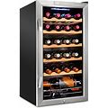 Ivation 24 Bottle Compressor Wine Cooler Refrigerator Wlock Large Freestanding Wine Cellar For Red White Champagne Or Sparkling Wine 41F64f Digital