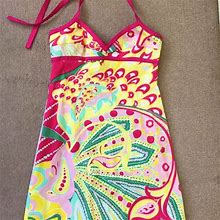 Tibi Dresses | Tibi Strappy Sundress Dress Size 4 Nwot (Sample) | Color: Pink/Yellow | Size: 4