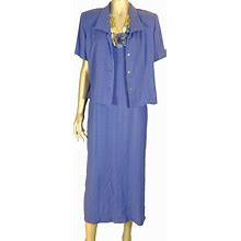 K Studiomintperiwinkle Blue 2 Pc Longer Dress Set Short Sleeve