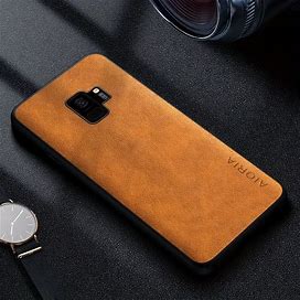 Premium Retro Luxury Leather Case For Galaxy S9 S8 Plus Faux Leather Phone Cover Full Package Anti Drop Precise,Orange,Handpicked,Temu