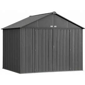 Arrow EZEE Shed Steel Storage 10 X 8 ft. Galvanized Extra High Gable Charcoal