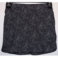 Cypress Club Tummy Smoothing Black White Geometric Elastic Waist Skort