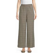 Time And Tru Women's Wide Leg Pants, 30" Inseam For Regular, Sizes S-2Xl