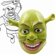 Beita Shrek Mask Latex Mask Full Head Green Adult Shrek Mask Latex Halloween Cosplay Costume Accessories