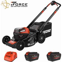 Eforce 56-Volt Cordless Battery Lawn Mower And Battery Combo Kit With (2) 5.0Ah Battery And (1) Charger (1-Tool)