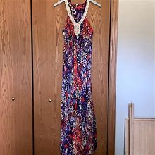 Elle Dresses | Elle Crochet Neckline Maxi Dress | Color: Purple/Red | Size: M