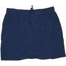 L.L.Bean Active Skort: Blue Solid Activewear - Women's Size Large