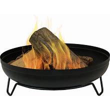 Sunnydaze 23-Inch Steel Wood-Burning Fire Pit Bowl - Black