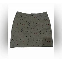 Eddie Bauer Skirts | Eddie Bauer Womens Olive Green Arrow Print Skort Size 4 | Color: Green | Size: 4