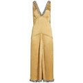 Proenza Schouler Women's Crushed Satin Shift Midi-Dress - Gold - Size 4