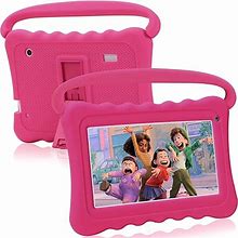 Kids Tablet For Toddlers Learning Tablet For Kids 7 Inch 32GB Childrens Tablet With Wifi Dual Camera Shockproof Case Android Tablet With Parent Contr