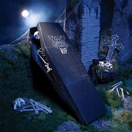 2 Pc 5 ft Skeleton & Coffin Decorating Kit