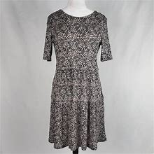 Lc Lauren Conrad Dresses | Lauren Conrad Floral Print Sheath Dress Size L | Color: Black/Pink | Size: L