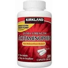 Extra Strength 500 Caps Kirkland Signature Acetaminophen Tylenol 500Mg EXP 03/25