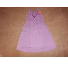 New, Gymboree Girls Lavender Embroidered Dress, Size M
