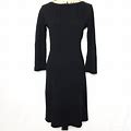 Celine Dresses | Celine Black Long Sleeve Sheath Dress | Color: Black | Size: 2